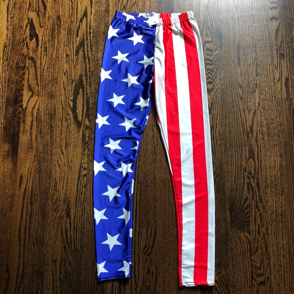 Online Legging Store American Flag Leggings Size M